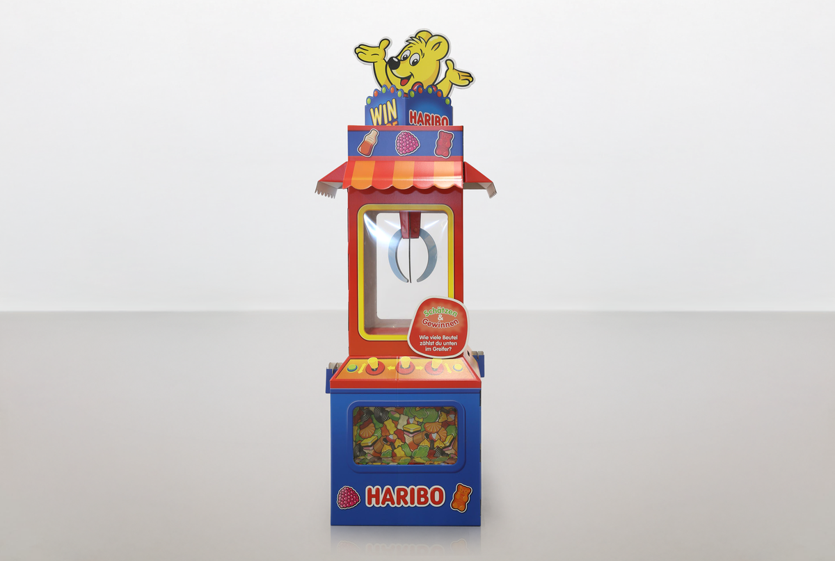 Kartonnen grijpautomaat - specials - Haribo - Holbox Kartonnen grijpautomaat - specials - Haribo - Holbox