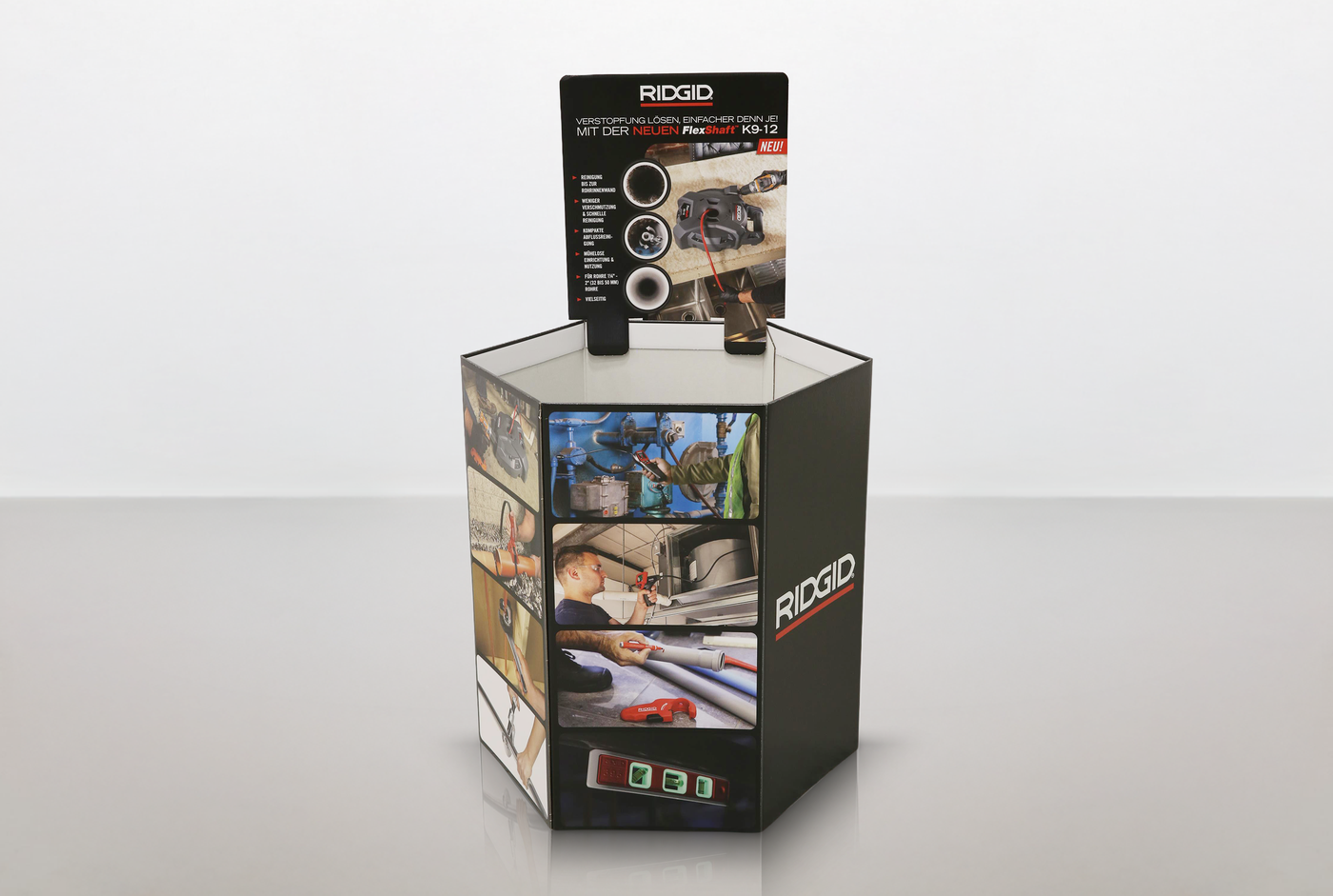 2 Second Dumpbin Display - RIDGID - Holbox 2 Second Dumpbin Display - RIDGID - Holbox