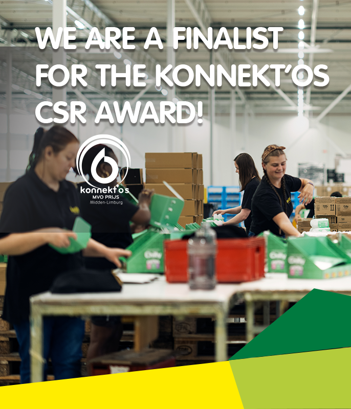 We are a finalist for the konnekt'os CSR Award We are a finalist for the konnekt'os CSR Award